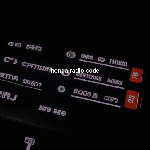 honda radio code